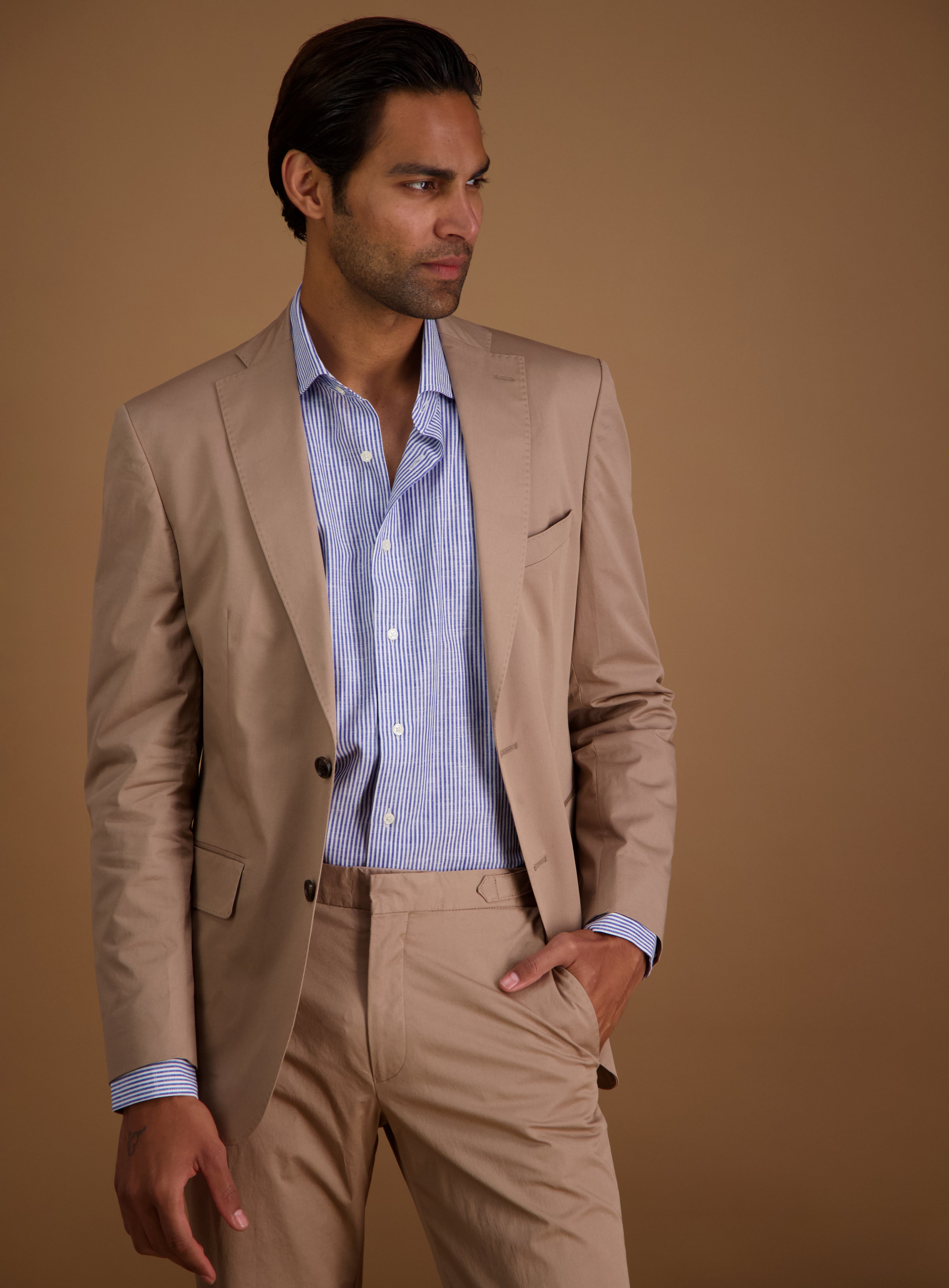 Beige cotton clearance jacket