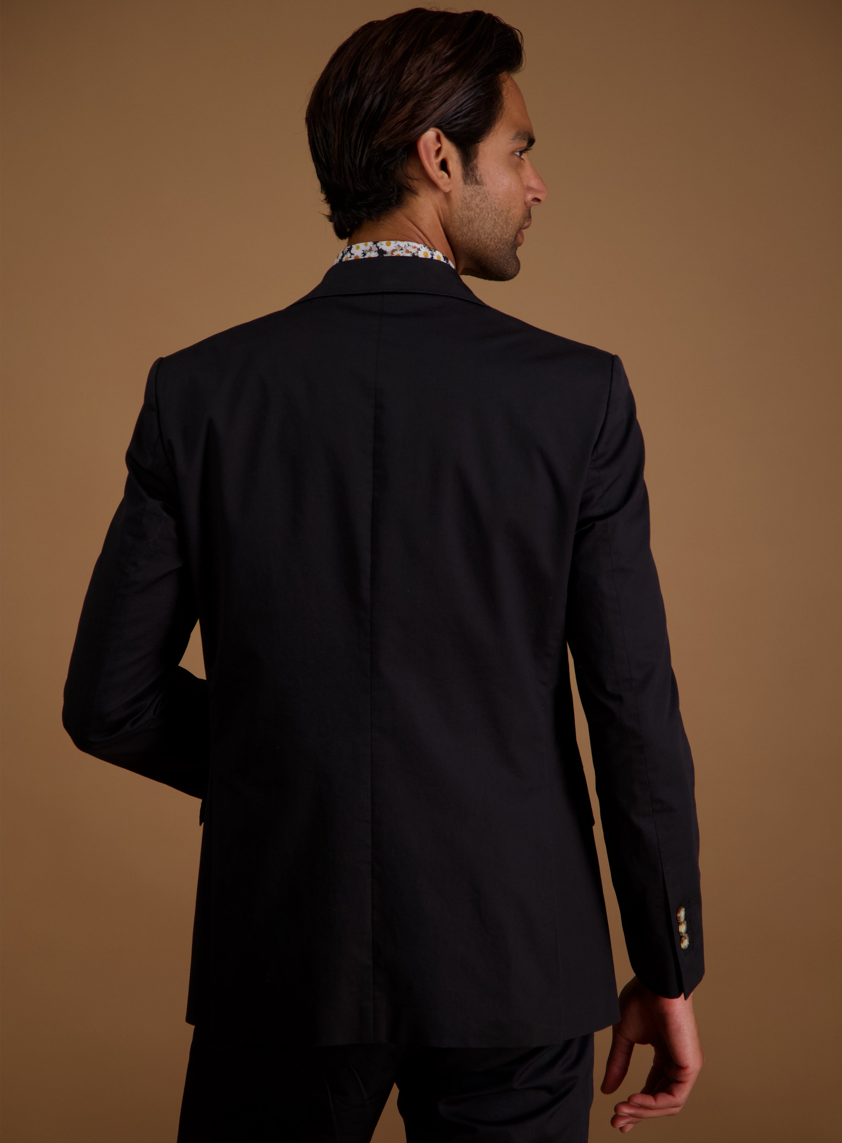 black cotton blazer