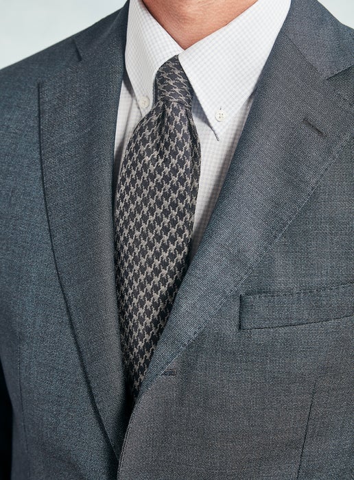 Working Style | Blue/silver Dogtooth Tie | Blue