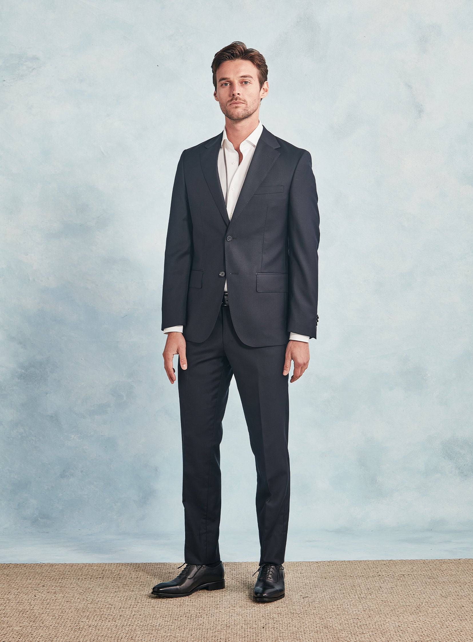 felix navy worsted essential suit trouser navy trousers pdc758