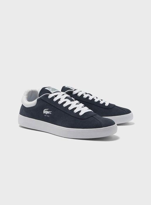 Working Style | Lacoste Baseshot Navy Suede Sneaker | Navy