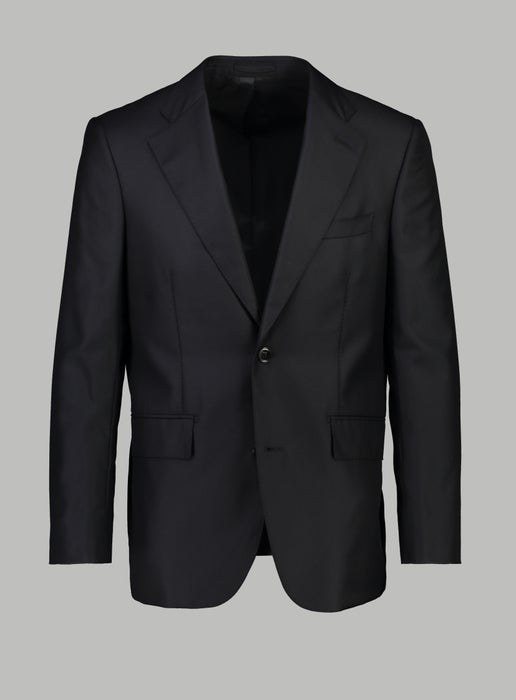 Working Style | Luxury Silk/wool Black Suit | Black